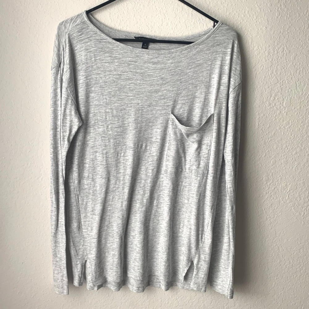 Banana Republic Light Gray Long Sleeve Tee S